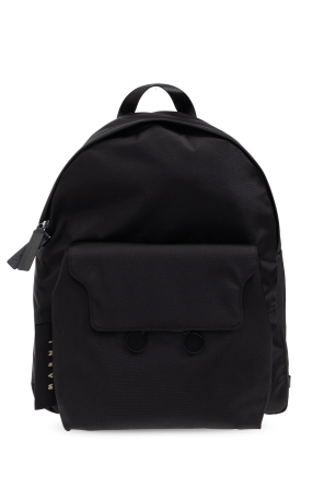 Medium backpack with Gucci logo in black nylon | GUCCI® US